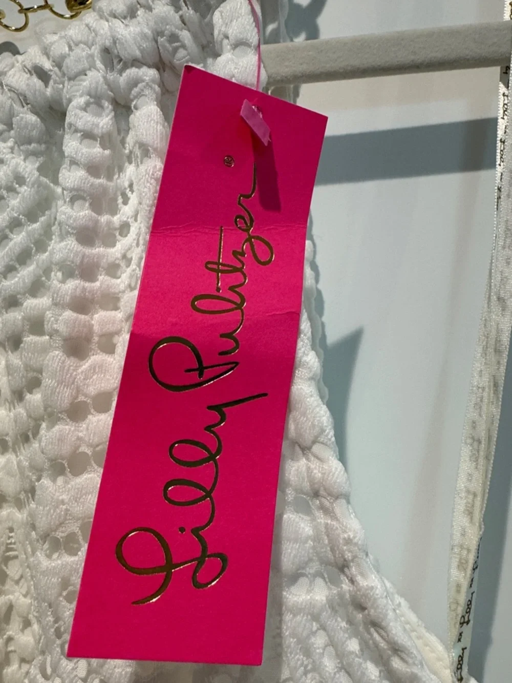Lilly Pulitzer White Crochet Halter Midi Dress M